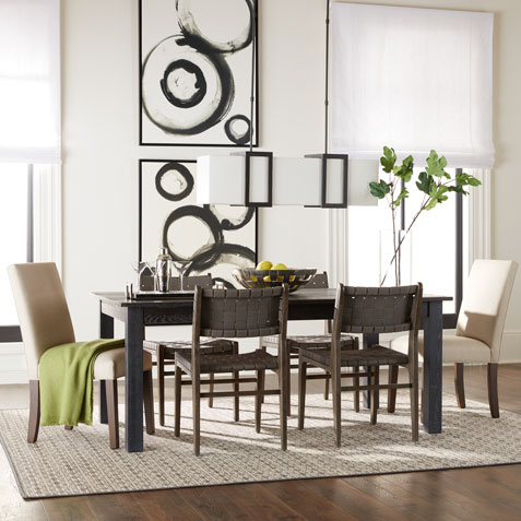 grey modern dining room